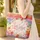Bunnies Nuzzling Flowers Name Floral Wreath - Everyday Tote Quilted Tote Bag - 4