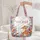 Bunny Fox Nuzzling Wildflower Butterfly Wreath - Home Decor Gift for Animal Lover Quilted Tote Bag - 5