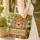 Brown Bear Name Sign Pine Forest Hills Stream - Wildlife Lover Home Decor Gift for Kids Quilted Tote Bag - 4