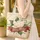 Magnolia Bloom Green Leaf Ribbon - Floral Home Decor Gift Quilted Tote Bag - 4