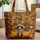 Raccoon Jack-o'-lantern Autumn Leaves - Fall Holiday Gift for Raccoon Lover Quilted Tote Bag - 1