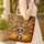 Raccoon Jack-o'-lantern Autumn Leaves - Fall Holiday Gift for Raccoon Lover Quilted Tote Bag - 4