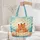 Personalized Red Foxes Ocean Waves Sunset Sunbursts Seashells - Wildlife Lover Gift Quilted Tote Bag - 5
