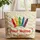 Colorful Crayons Wildflower Floral Name Garland - Creative Lifestyle Gift Quilted Tote Bag - 1