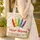 Colorful Crayons Wildflower Floral Name Garland - Creative Lifestyle Gift Quilted Tote Bag - 4