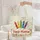 Colorful Crayons Wildflower Floral Name Garland - Creative Lifestyle Gift Quilted Tote Bag - 5
