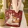 Bunny Fox Woodland Patriotic Flowers Your Name Scroll Independence Day Gift Quilted Tote Bag - 4