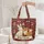 Bunny Fox Woodland Patriotic Flowers Your Name Scroll Independence Day Gift Quilted Tote Bag - 5