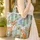 Deer Fox Camper Pine Tree Mountain Personalized Name Outdoor Adventure Gift Quilted Tote Bag - 4