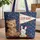 Personalized Name Flag Bear Bunny Stars Roses - Everyday Tote Quilted Tote Bag - 1
