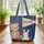 Personalized Name Flag Bear Bunny Stars Roses - Everyday Tote Quilted Tote Bag - 3