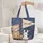 Personalized Name Flag Bear Bunny Stars Roses - Everyday Tote Quilted Tote Bag - 5