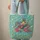 Rooster Blue Top Hat Floral Vines - Farmhouse Decor Gift for Rooster Lover Quilted Tote Bag - 6
