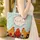 Three Chickens Flower Garden Floral Wreath Hearts - Everyday Carryall Gift Quilted Tote Bag - 4
