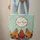 Three Chickens Flower Garden Floral Wreath Hearts - Everyday Carryall Gift Quilted Tote Bag - 6