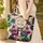 Fawns Tropical Foliage Palm Fronds Gold Frame - Wildlife Lover Everyday Gift Quilted Tote Bag - 4