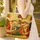 Three Foxes Botanical Leaves Ribbon - Wildlife Lover Everyday Tote Quilted Tote Bag - 4