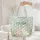 Bunnies Nuzzling Green Leaves White Flowers Floral Wreath Everyday Tote Wildlife Lover Gift Quilted Tote Bag - 5