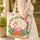Pink Flamingo Hibiscus Floral Wreath - Tropical Lifestyle Gift Quilted Tote Bag - 4