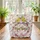 Two Yellow Birds Perched Branches Pink Red Blossoms Floral Wreath - Everyday Carry Gift Quilted Tote Bag - 3