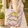 Two Yellow Birds Perched Branches Pink Red Blossoms Floral Wreath - Everyday Carry Gift Quilted Tote Bag - 4