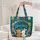 Bear Bunny Nuzzling Your Name Quilt Flowers - Child Gift Quilted Tote Bag - 5
