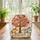Cream Leafy Background Textured Trunk Heart Leaves Tree Name Scroll Banner Thoughtful Gift Quilted Tote Bag - 3
