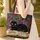 Gothic Black Cat Antique Book Red Rose Gold Swirls - Cat Lover Gift Quilted Tote Bag - 4