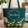 Personalized White Lily Valley Moon Stars - Botanical Lover Gift Quilted Tote Bag - 1