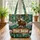 Personalized Majestic Deer Antlers Mountain Forested Landscape - Wildlife Lover Gift Quilted Tote Bag - 3