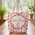 Floral Wreath Your Name Bunny and Flowers - Everyday Tote Gift for Bunny Lovers Quilted Tote Bag - 3