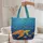 Majestic Sea Turtle Tropical Fish Ocean Coral Reef Your Name Banner - Ocean Life Lover Gift Quilted Tote Bag - 5