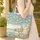 Bunnies Campfire Beach Scene Personalized Name - Summer Camping Adventure Travel Gift Quilted Tote Bag - 4