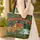 Brown Bear Log Cabin Waterfall Pine Forest Personalized Wildlife Gift Quilted Tote Bag - 4