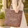 Abstract Cat Face Leaf Vine Your Name Floral Wreath - Cat Lover Everyday Use Quilted Tote Bag - 4