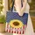 Navy Star Sunflower Name Bunting Red Cream Stripe - Floral Lifestyle Home Decor Gift Quilted Tote Bag - 4