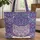 Ornate Cat Face Swirling Floral Abstract - Cat Lover Everyday Use Gift Quilted Tote Bag - 1