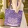 Ornate Cat Face Swirling Floral Abstract - Cat Lover Everyday Use Gift Quilted Tote Bag - 4