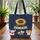 Personalized Sunflower Bunting Stars Berries - Patriotic Farmhouse Gift Quilted Tote Bag - 3