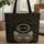 Cat Gold Stars Celestial Personalized Medallion - Cat Lover Everyday Tote Gift Quilted Tote Bag - 1
