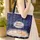 Sleeping Baby Foxes Celestial Moon - Wildlife Lover Gift for Fox Lover Quilted Tote Bag - 4