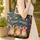 Bunnies Flowers Flowing Lines Jewel Tone Botanical Mosaics - Nature Lover Gift Quilted Tote Bag - 4
