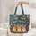 Bunnies Flowers Flowing Lines Jewel Tone Botanical Mosaics - Nature Lover Gift Quilted Tote Bag - 5