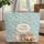 Sitting Bunny Bear Fox Wildflowers Name Frame - Children's Everyday Use Gift Quilted Tote Bag - 1