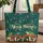 Two Frogs on Spotted Toadstools Forest Foliage Berries - Wildlife Lover Gift Quilted Tote Bag - 1