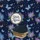 Black Cat Antique Books Night Sky Lilacs Butterflies - Reading Lover Gift Quilted Tote Bag - 7
