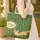 Adorable Fox Shamrocks Wildflowers Celtic Knot Personalized Name - Wildlife Lover Gift Quilted Tote Bag - 4