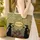 Art Deco Women Silhouettes Botanical Foliage Medallion - Vintage Lifestyle Gift Quilted Tote Bag - 4