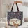 Deer Wildflower Monarch Butterfly Floral Wreath Your Name - Nature Gift Quilted Tote Bag - 5
