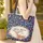 Deer Wildflower Monarch Butterfly Floral Wreath Your Name - Nature Gift Quilted Tote Bag - 4